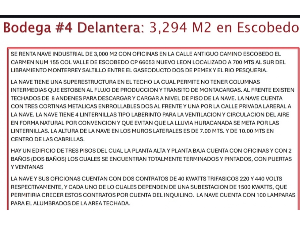 Nave Industrial en Renta Escobedo MST - 2