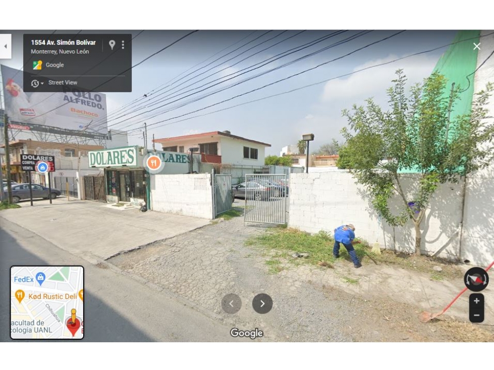 TERRENO EN RENTA X SIMON BOLIVAR 400 M 2 A UNOS PASOS DE LA ROTONDA