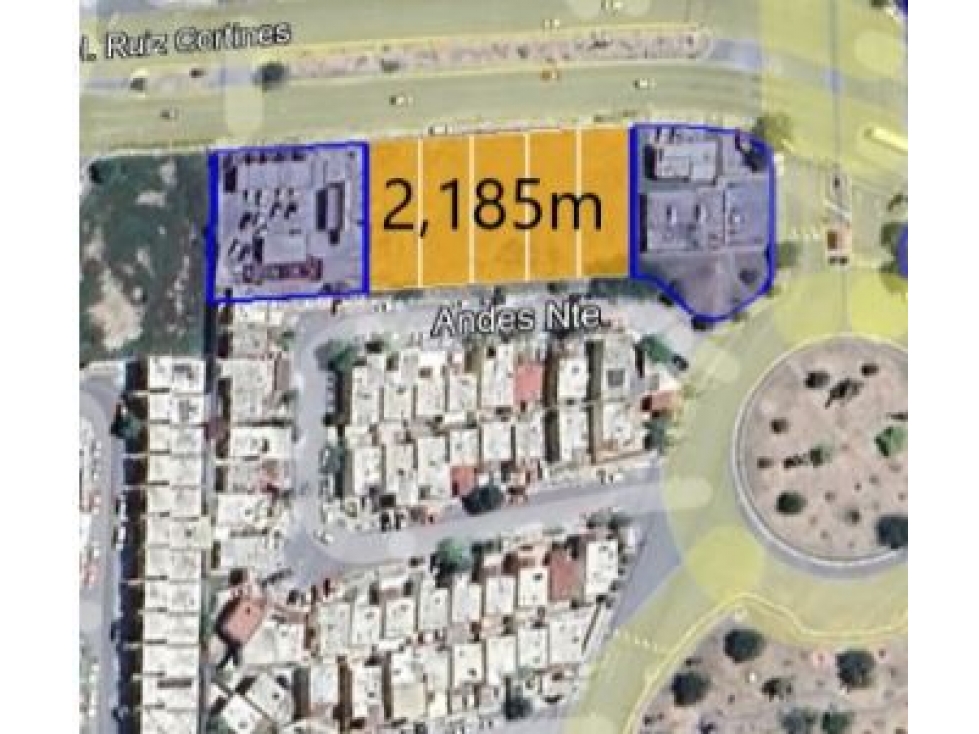 TERRENO EN RENTA AV RUIZ CORTINEZ AL LADO CARWASH SYMA 2185 M2 — foto 2
