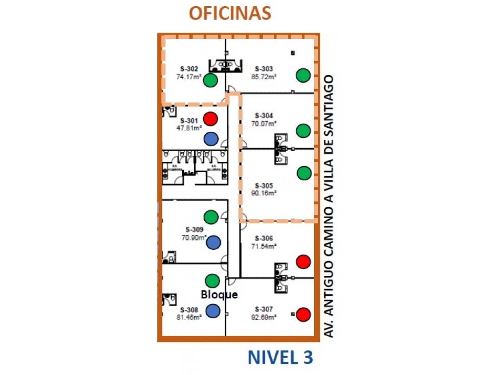OFICINA EN VENTA NIVEL TRES PLAZA COMERCIAL ZONA LA RIOJA hz - 4