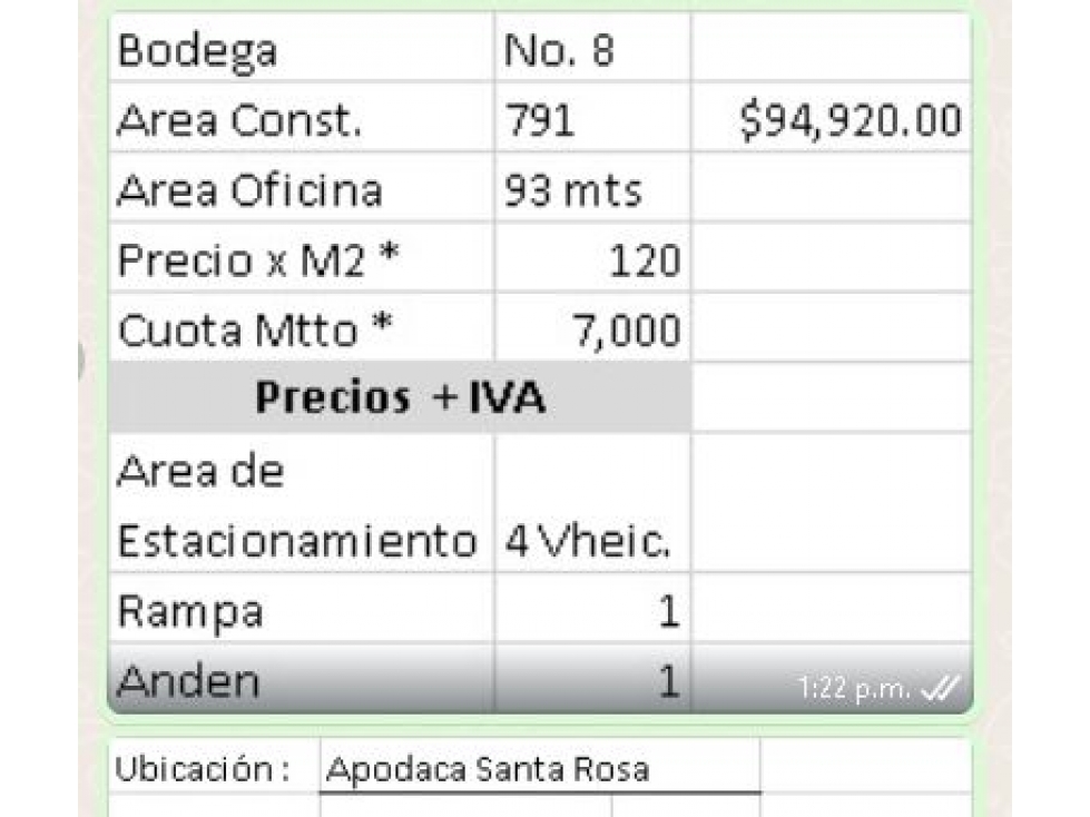 BODEGA EN RENTA EN SANTA ROSA Y CARR LAREDO LISTA 791M 2 $ 94.900 - 5