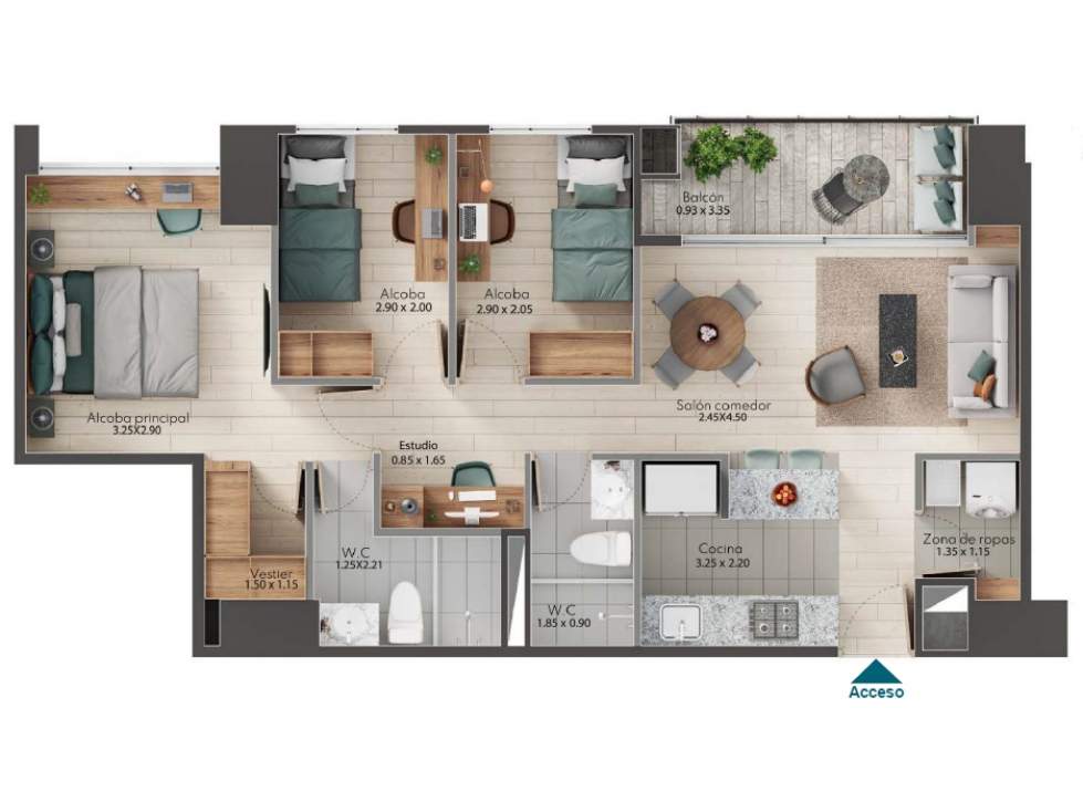 Vendo apto Itagüí parte plana, cesión de derechos, piso alto, vista!