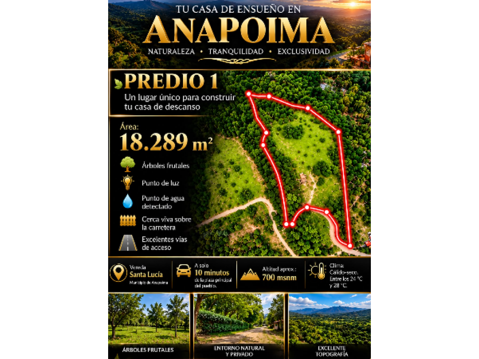 VENTA ANAPOIMA VEREDA FINCA RECREO O PRODUCTIVA P1 L1 - 1