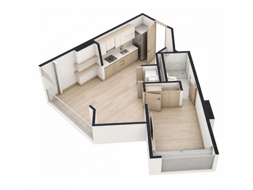 SE VENDE APARTAESTUDIO EN EL SECTOR DE FUNDADORES — foto 2