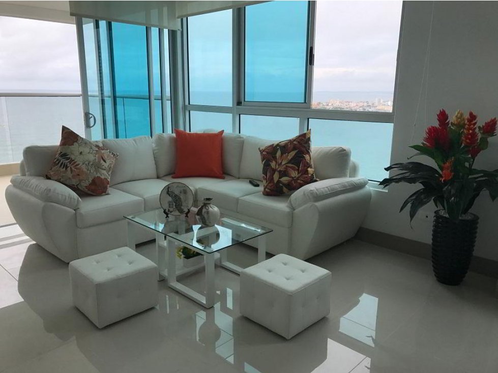 Apartamento 3 habitaciones Palmetto Beach frente al mar cartagena