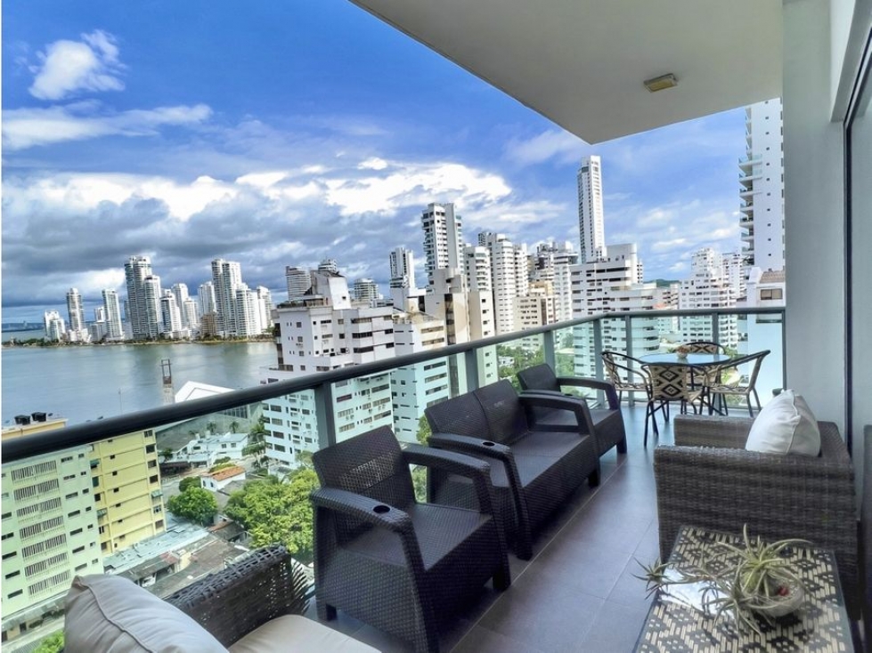 VENTA DE APARTAMENTO0 DE 2 ALCOBAS BOCAGRANDE EDIFICIO INFINITUM