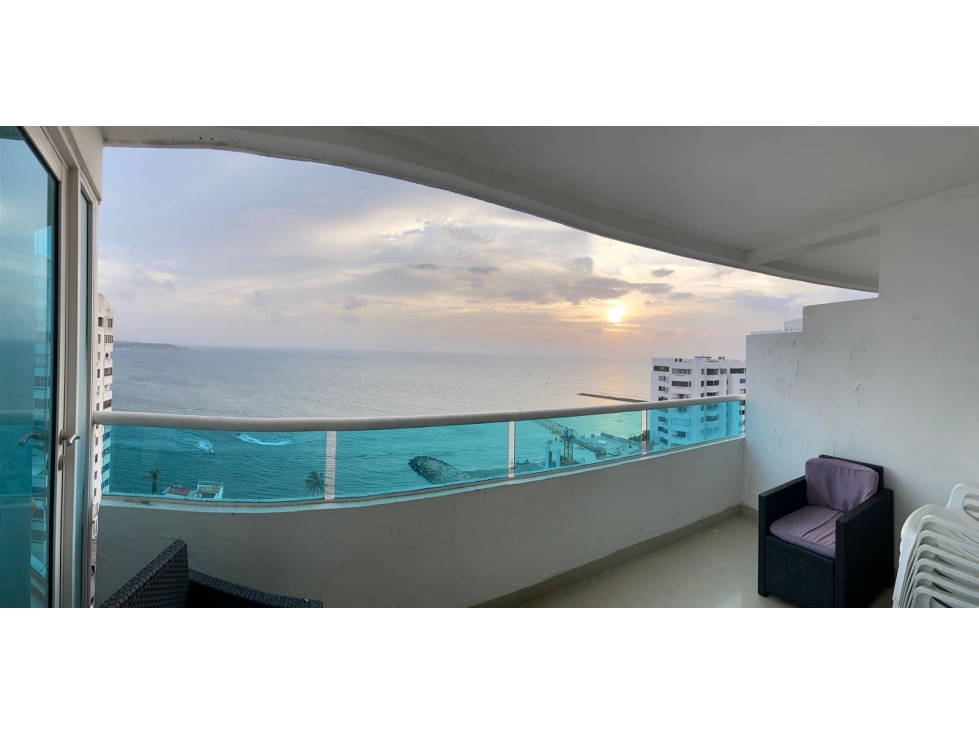 Venta de Apartamento 2 habitaciones Laguito vista al mar Cartagena