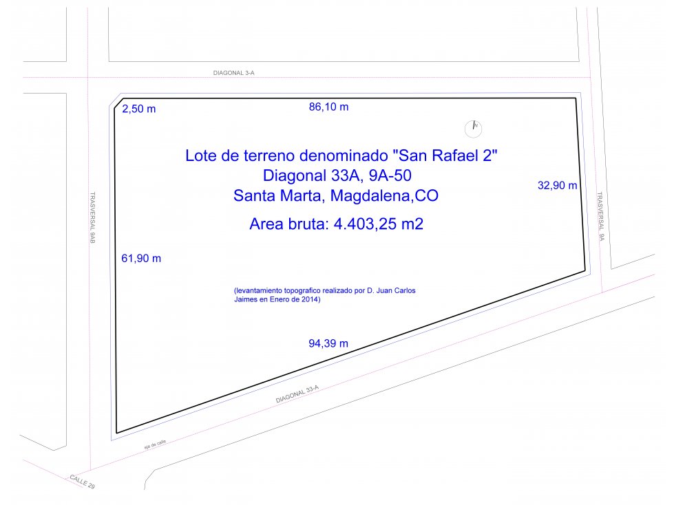 VENTA LOTE SANTA MARTA