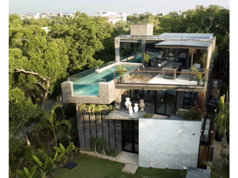 Brutalist Jungle Villa Tulum | 3 BR | Own Pool & Elevator — foto 2