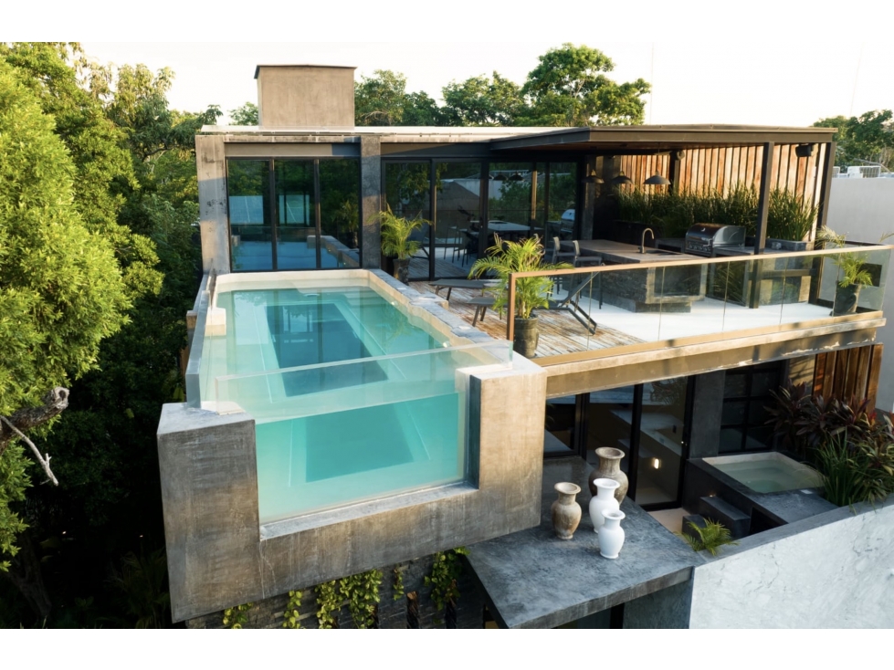 Brutalist Jungle Villa Tulum | 3 BR | Own Pool & Elevator — foto 3