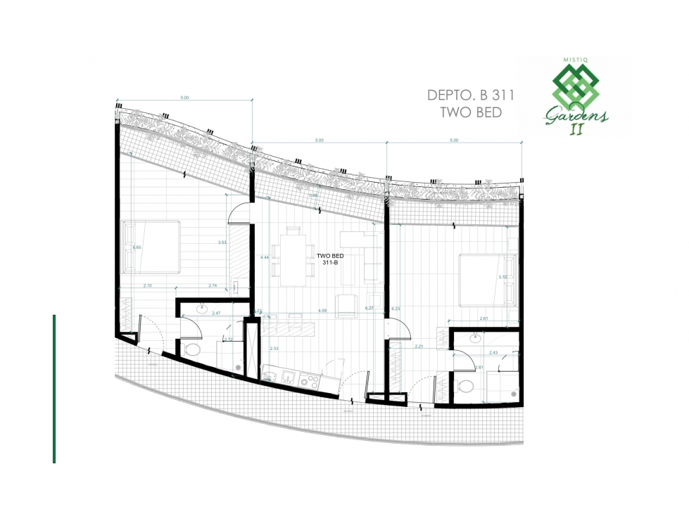 MiSTIQ Gardens- Residence 2 BD (LOCK-OFF) — foto 2
