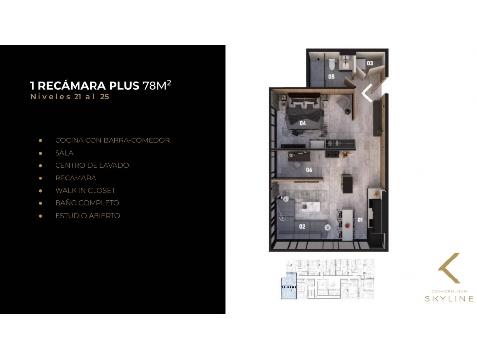 CONDOMINIO 106 PISO 21 EN VENTA EN SKYLINE CONDOS TIJUANA — foto 2