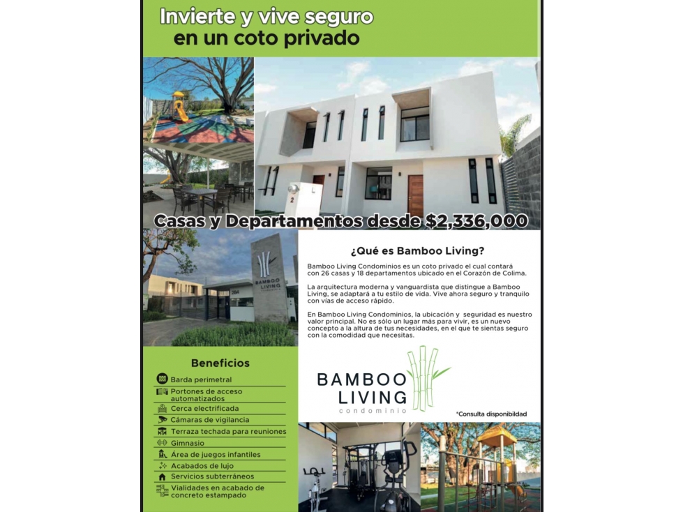 CASAS EN VENTA MODELO B EN COTO PRIVADO BAMBOO LIVING CONDOMINIO - 2