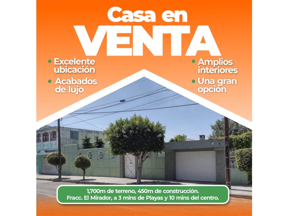 CASA EN VENTA EN FRACCIONAMIENTO EL MIRADOR DE 5 RECAMARAS