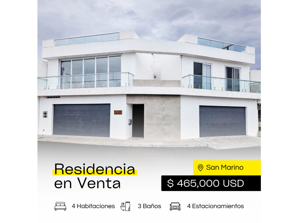 SE VENDE CASA DE 4 RECAMARAS EN SAN MARINO TIJUANA