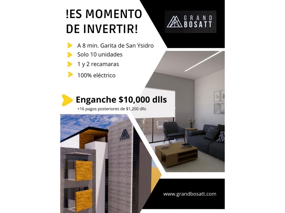 DEPTOS. EN PREVENTA DE 2 RECAMARAS EN GRAND BOSATT DESDE