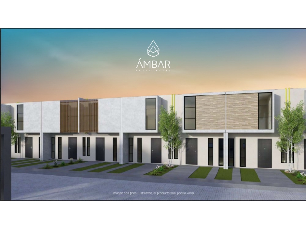 CASA EN PREVENTA MODELO BALTICO EN AMBAR RESIDENCIAL DESDE