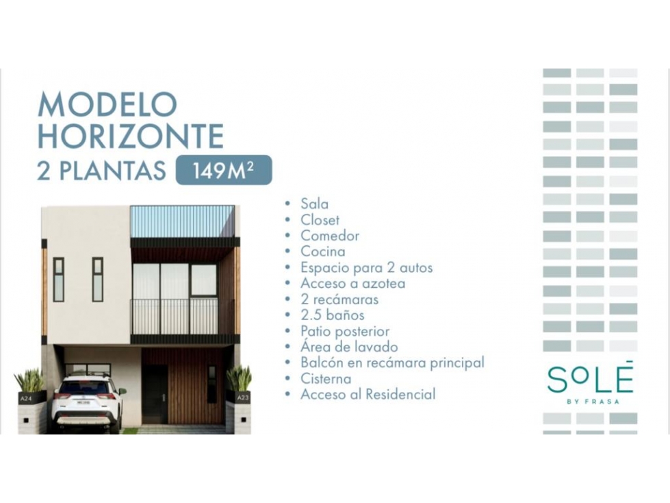 CASAS EN PREVENTA MODELO HORIZONTE SOLE BY FRASA SIN ACABADOS DESDE — foto 2