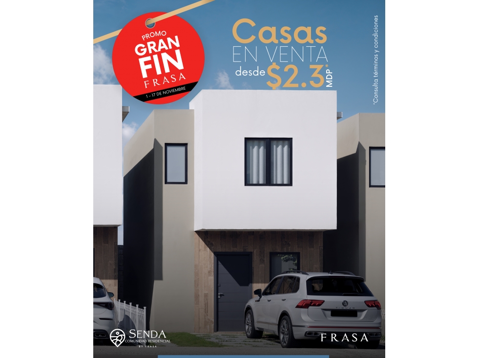 PREVENTA CASA MOD. SANTA CRUZ EN SENDA COMUNIDAD RESIDENCIAL DESDE
