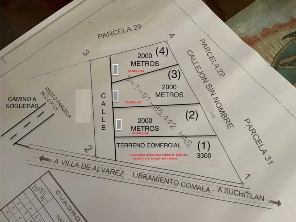GRAN OPORTUNIDAD EN VENTA TERRENO COMERCIAL CARRETERA NOGUERAS - 2