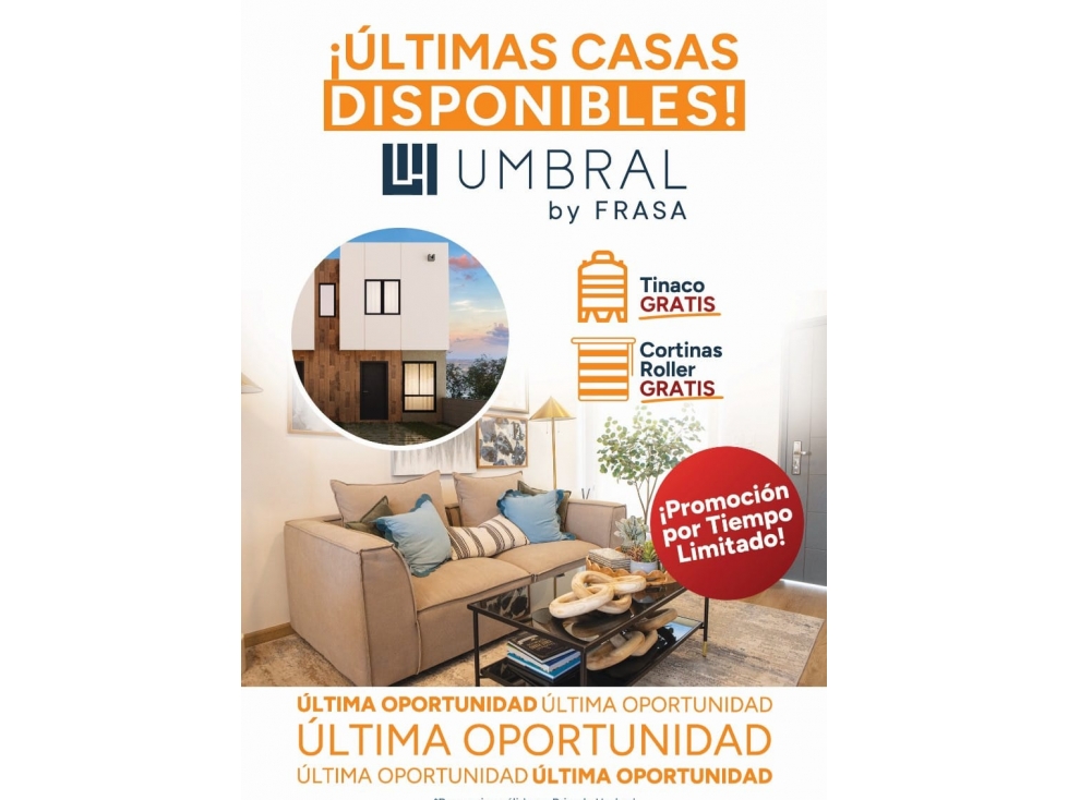 CASAS PREVENTA MOD. UMBRAL (DUPLEX) RESIDENCIAL UMBRAL BY FRASA DESDE