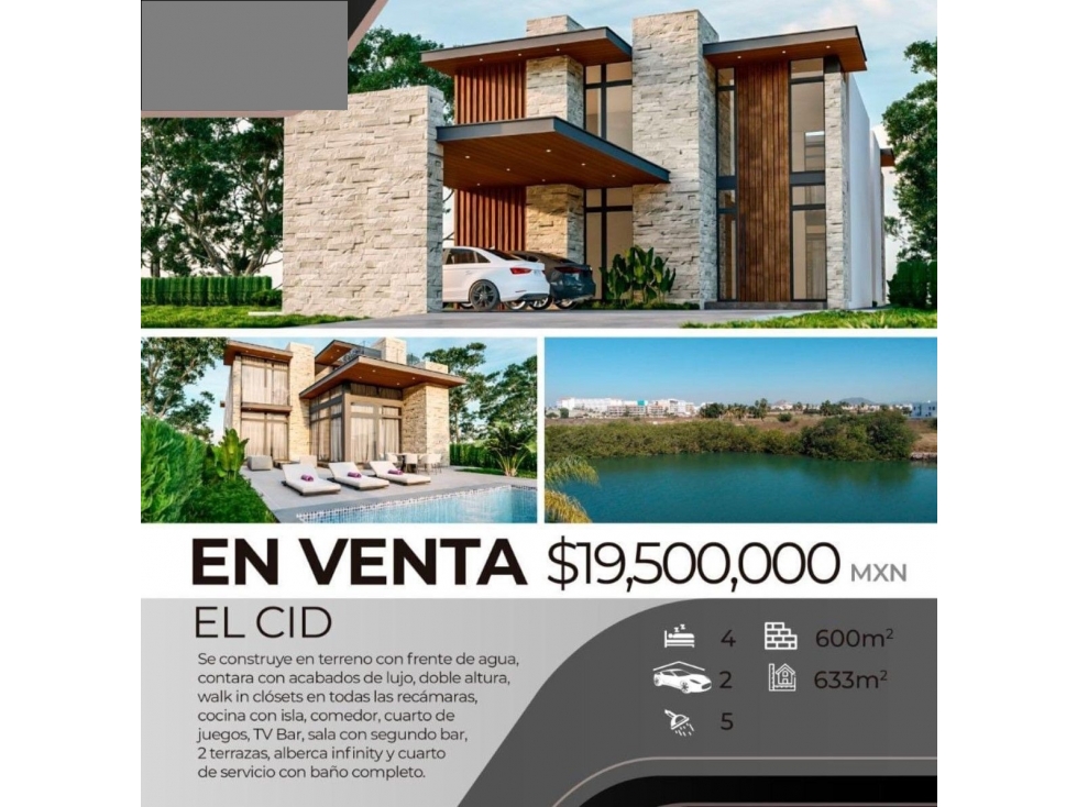 CASA EN VENTA FRACCIONAMIENTO EL CID MAZATLAN CON ALBERCA INFINITY — foto 3