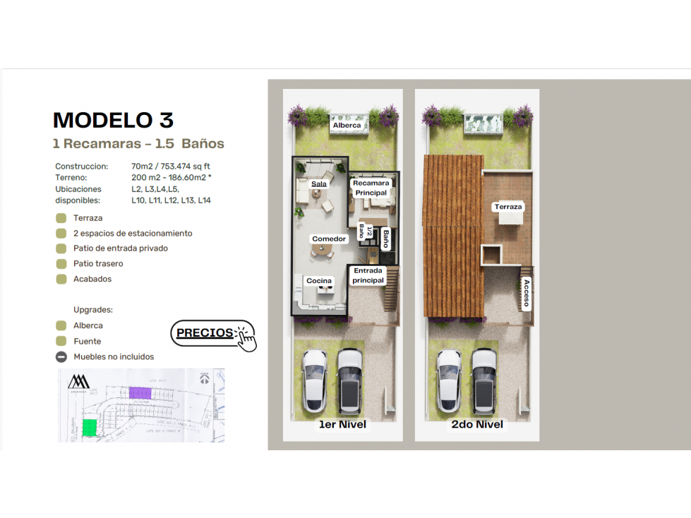 CASAS DE 1 RECAMARA Y 1.5 BAÑOS EN AMORAR EN BAJAMAR OCEAN FRONT — foto 3
