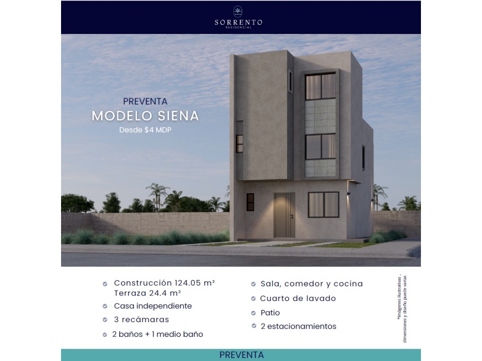 PREVENTA CASA MOD SIENA SORRENTO RESIDENCIAL EN SAN MARINO DESDE - 3