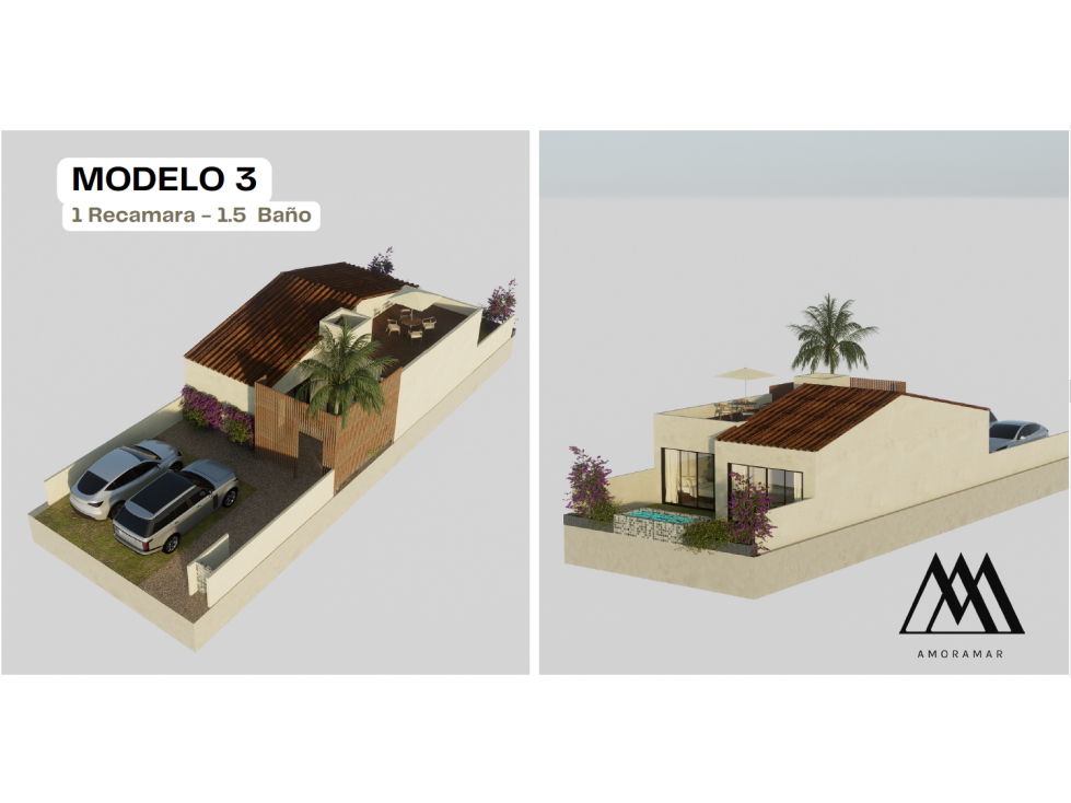 CASAS DE 1 RECAMARA Y 1.5 BAÑOS EN AMORAR EN BAJAMAR OCEAN FRONT — foto 4