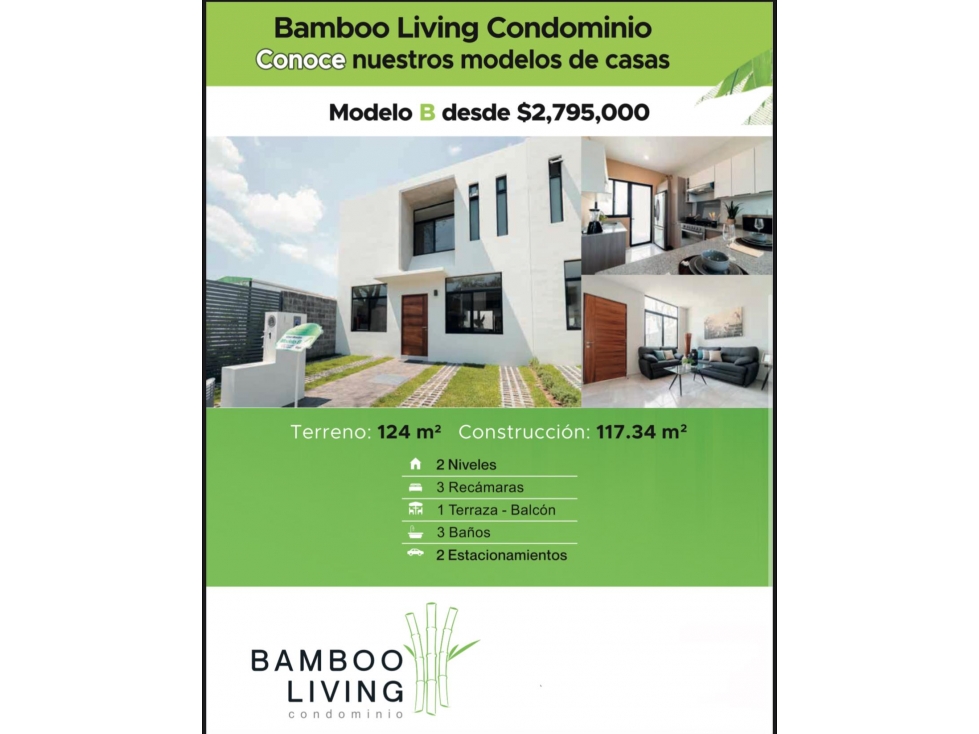 CASAS EN VENTA MODELO B EN COTO PRIVADO BAMBOO LIVING CONDOMINIO - 5