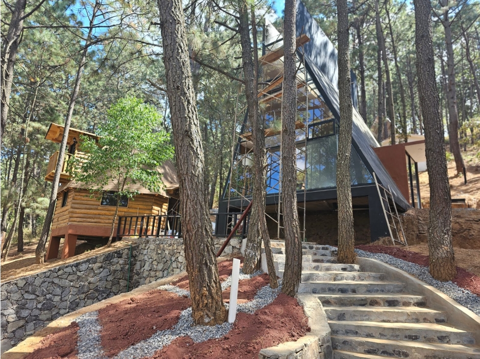 Conjunto de 4 cabañas en venta independientes + 1 cabaña chalet - 1