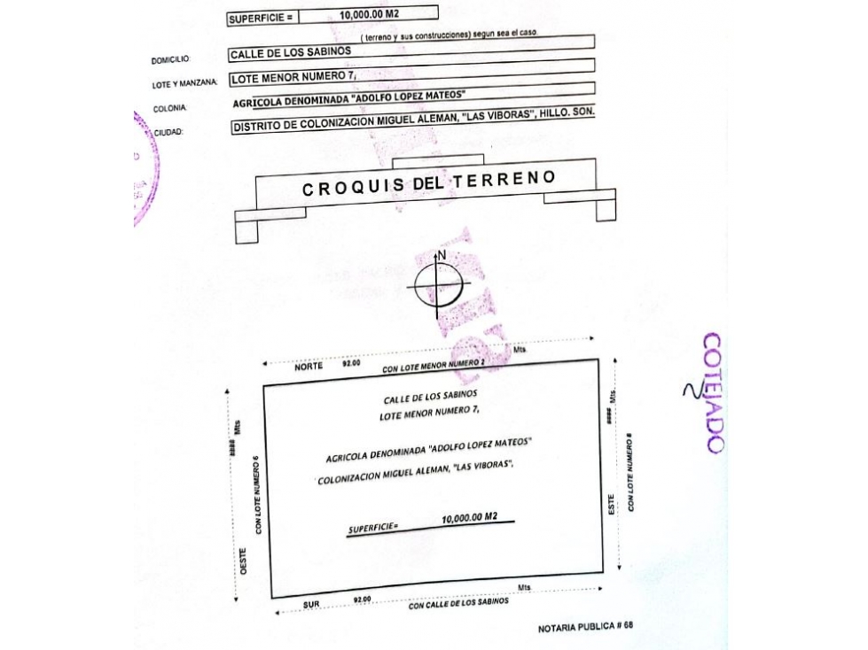 TERRENO EN VENTA LOS PINOS AL SUR DE HERMOSILLO, SONORA - 2