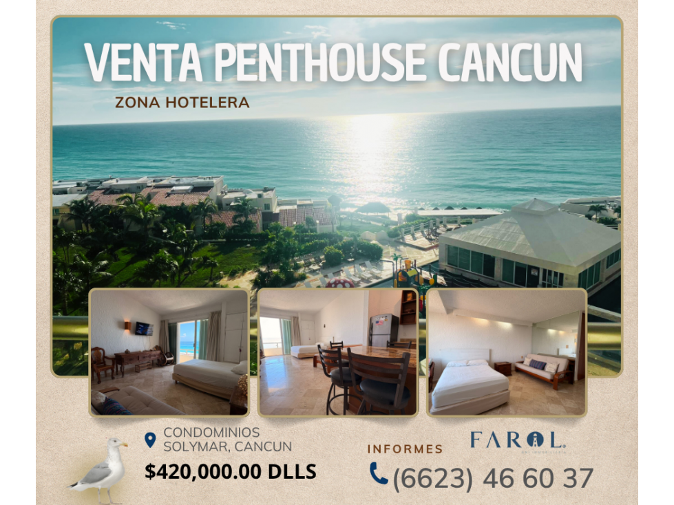Venta Penhouse Zona Hotelera, Cancún/Benito Juárez, Quintana Roo