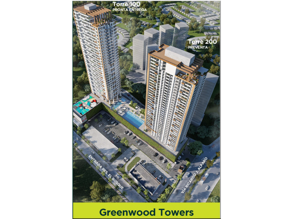 APARTAMENTO PREVENTA $120.000 EN EL BOSQUE, GREENWOOD TOWERS