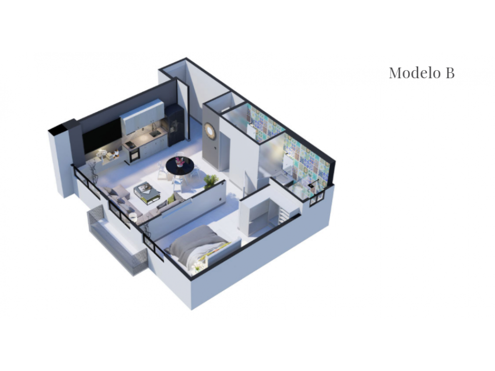 VENTA APARTAMENTO ESTUDIO 50M2 CALLE 50 A ESTRENAR EN THE GRAY — foto 2