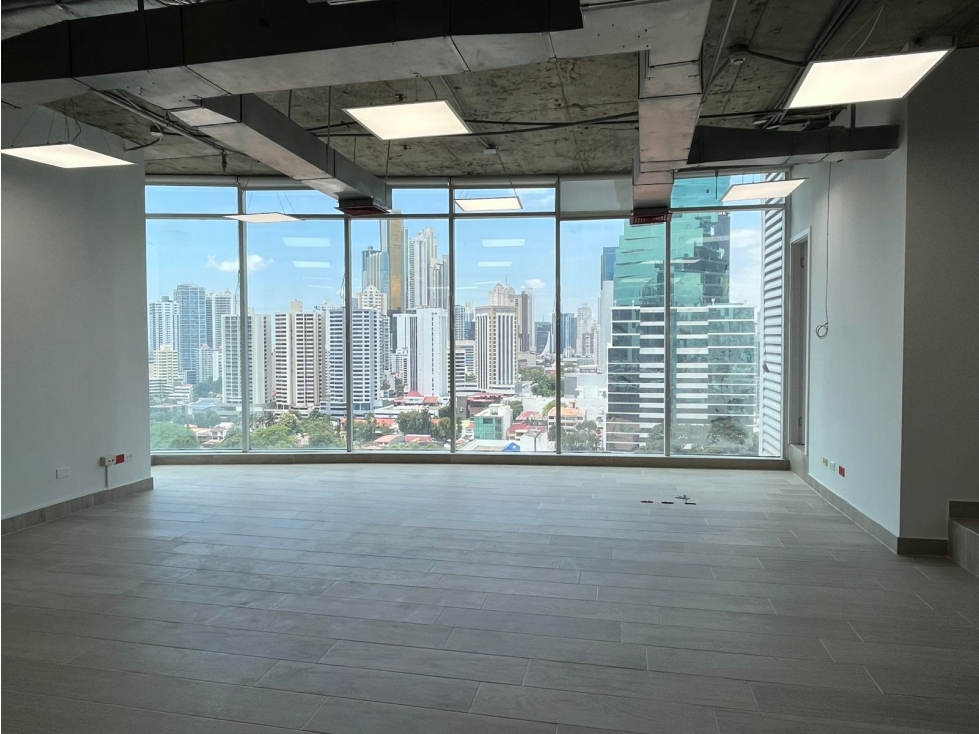 ALQUILER OFICINA CON O SIN MUEBLES CALLE 50 TORRE GLOBAL MTTO INCLUIDO