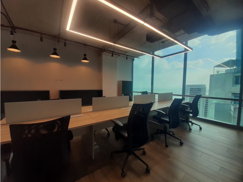 ALQUILER OFICINA AMOBLADA COSTA DEL ESTE 140M2 ESTRENAR MTTO INCLUIDO