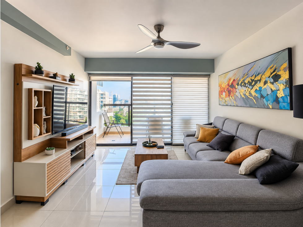 VENTA APARTAMENTO FULL AMOBLADO EN BELLA VISTA 3 RECAMARAS TM