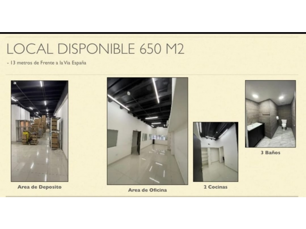 ALQUILER DE LOCAL DE 750M2 EN VIA ESPAÑA MAS ALMACENAMIENTO NEGOCIABLE — foto 5