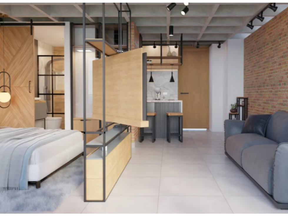 VENTA APARTAESTUDIOS TIPO LOFT GIRONA LIVING MEDELLÍN 1 REC 25 M2 MLD