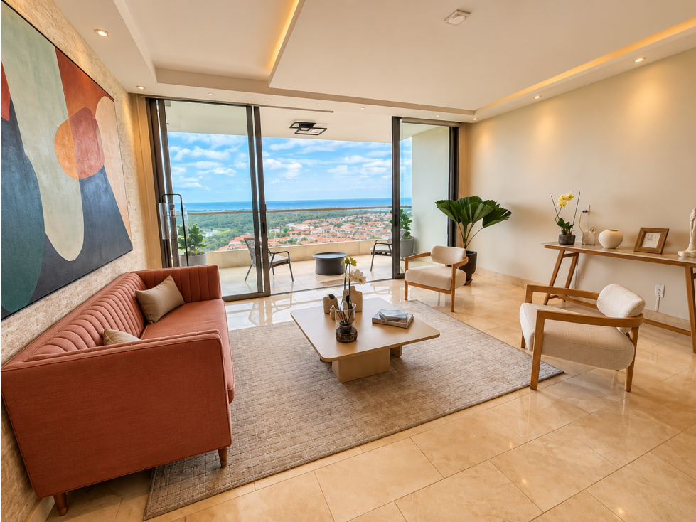VENTA APARTAMENTO SANTA MARIA AMOBLADO VISTA AL MAR GREENVIEW MLD — foto 3
