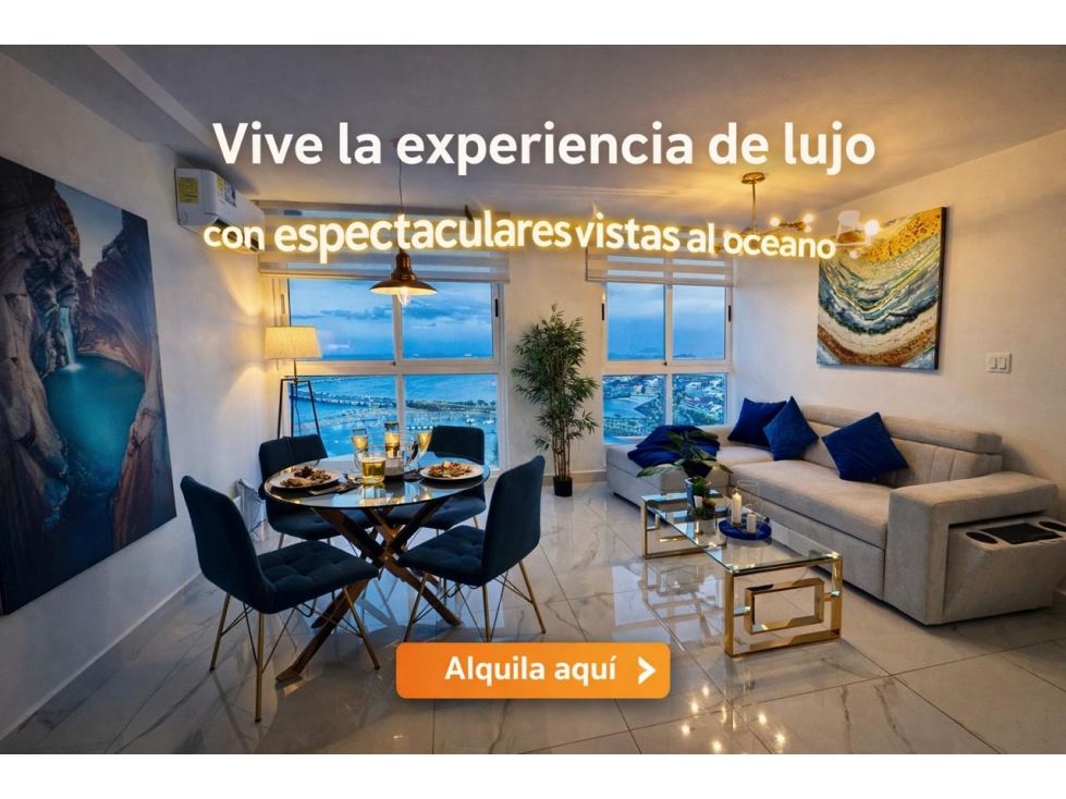 ALQUILER APARTAMENTO AMOBLADO EN AV BALBOA FRENTE AL MAR