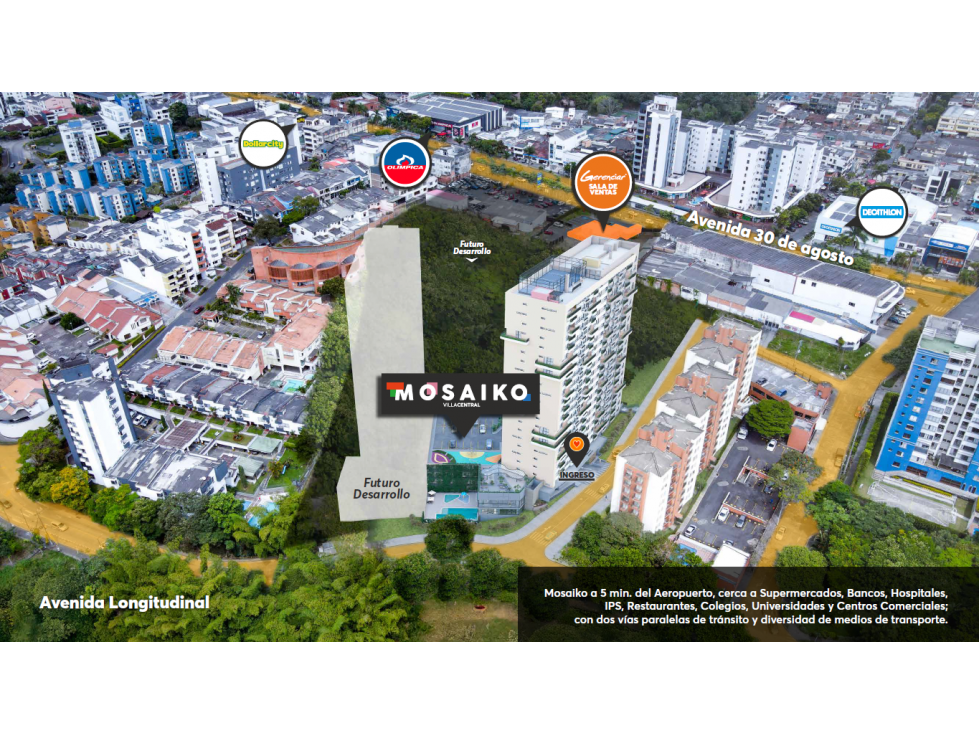 Apartamentos en Mosaiko, Av 30 Agosto, Pereira — foto 3