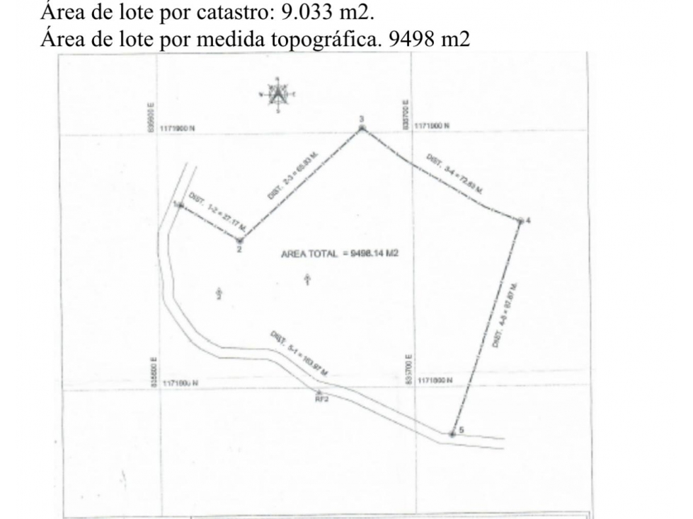 LOTE O TERRENO 9033M2