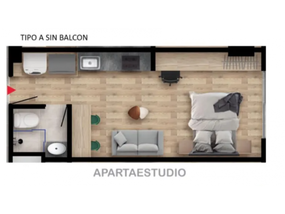 Venta cesión de derechos apartaestudio sector Chico Bogotá