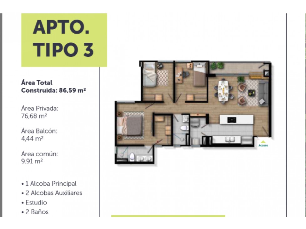 Venta de apartamento cesión de derechos Sole en Lagos de Torca Bogota — foto 2