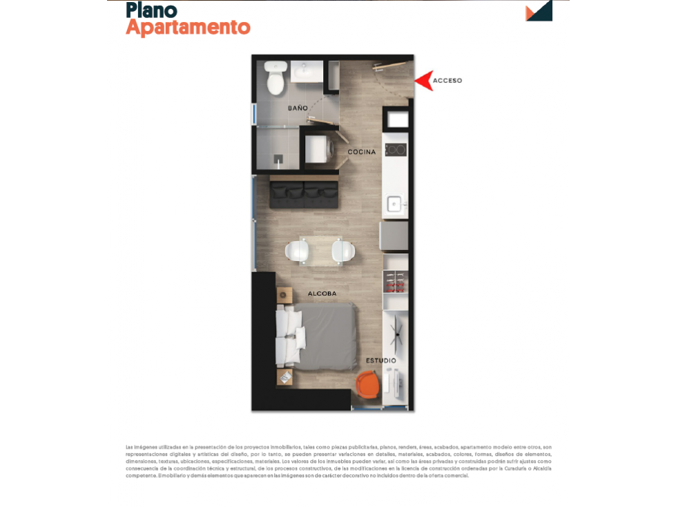 Venta aparta estudio El POLO Cesión de derechos — foto 2
