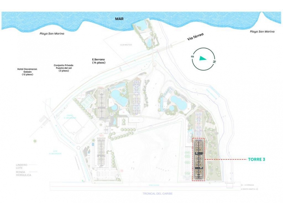 Venta Aparta estudio 30 M2 en Proyecto Santa Marina - Santa Marta
