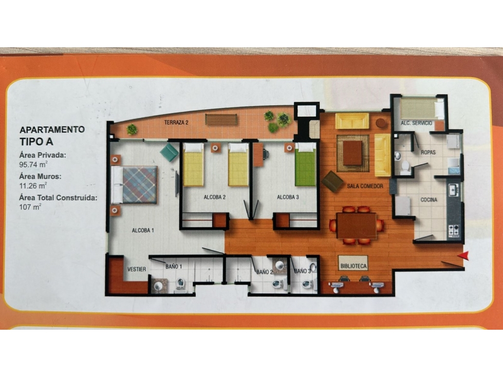 Colina,Venta 107 M, Piso 3 - 1