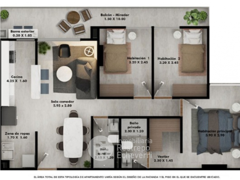 Apartamento en venta, barrio Corales, Pereira — foto 4